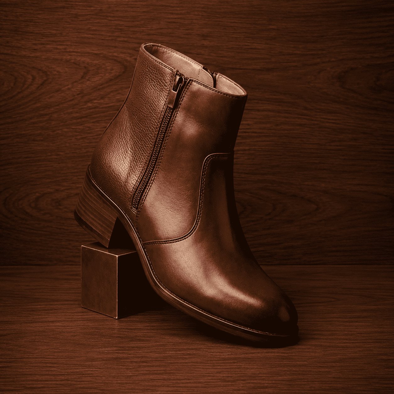 Leather Side-Zip Ankle Boots